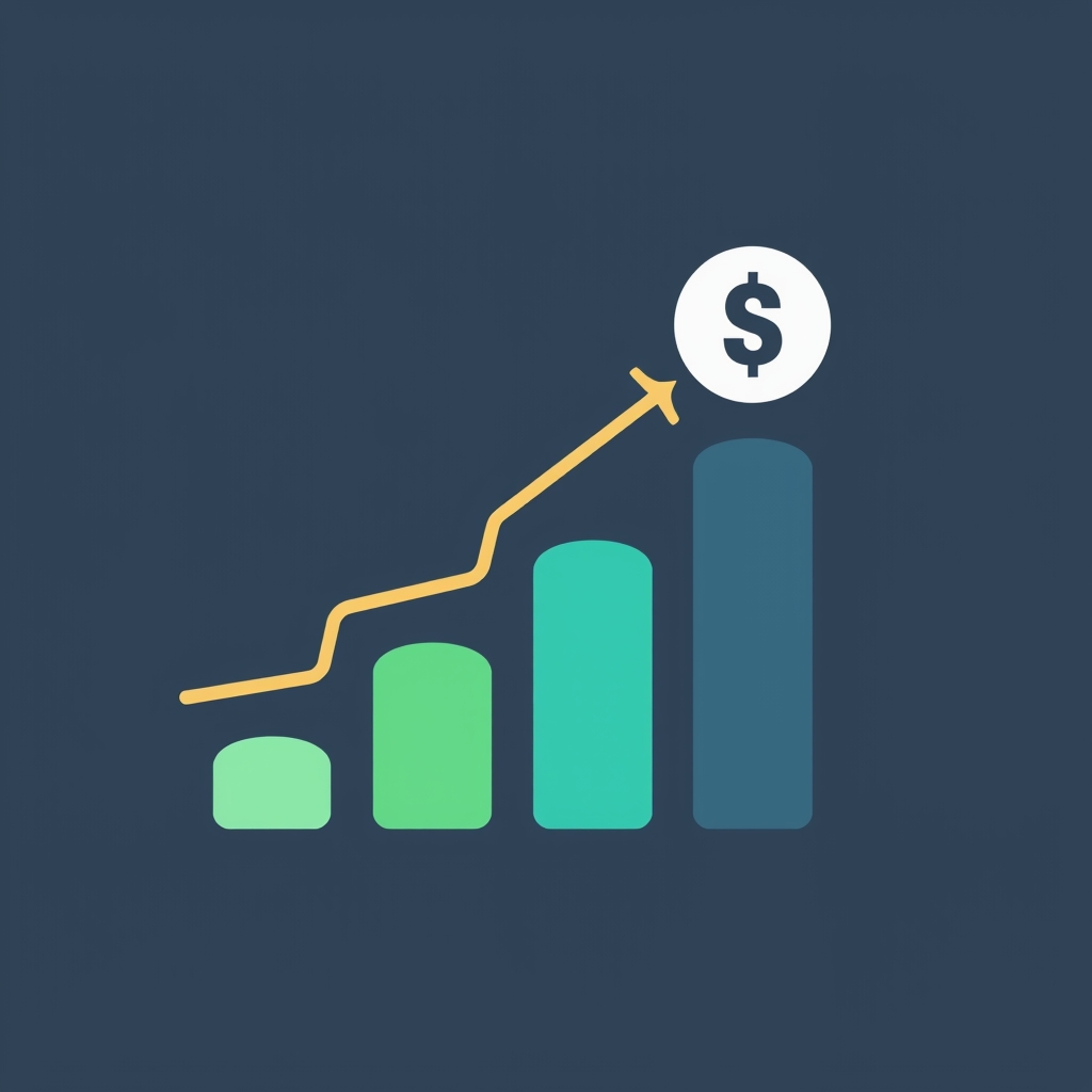 lucid origin professional flat illustration of a credit score bar rising from poor to excelle 0